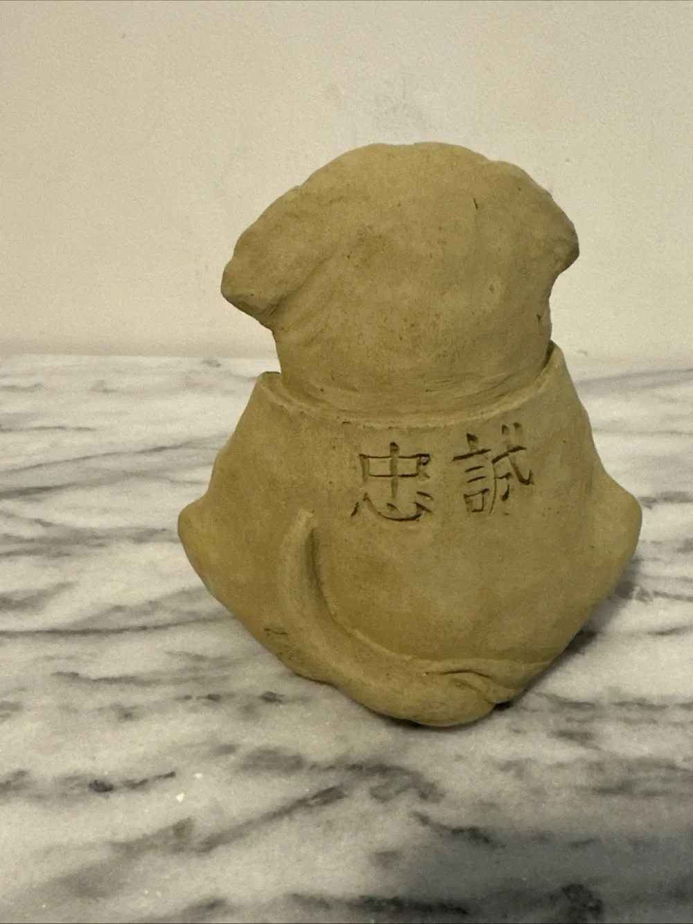 Meditating Dog garden Statue - Tan